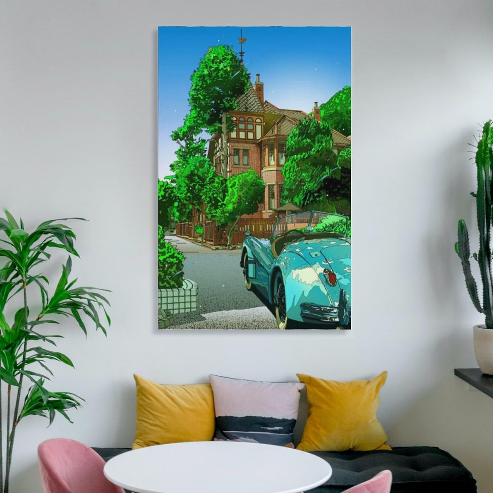 Amazon.co.jp: 鈴木英人の作品 《アート ポスター北野・風見鶏の館